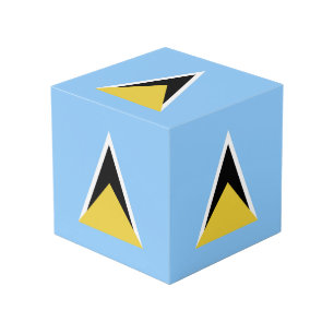 Saint Lucia flag Cube