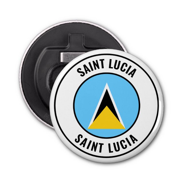 Saint Lucia Flag Gorgeous Patriotic Bottle Opener  (Front)