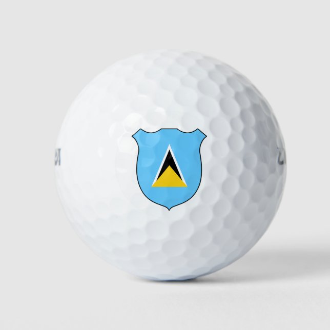 Saint Lucia Flag Grand Patriotic Golf Balls (Front)
