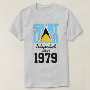 Saint Lucia Flag Independence Celebration T-Shirt