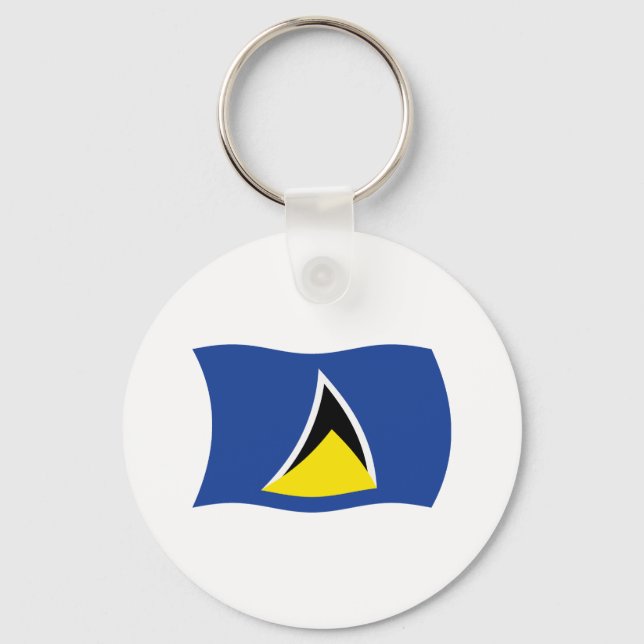 Saint Lucia Flag Keychain (Front)