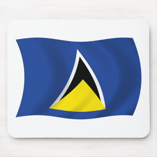 Saint Lucia Flag Mousepad (Front)