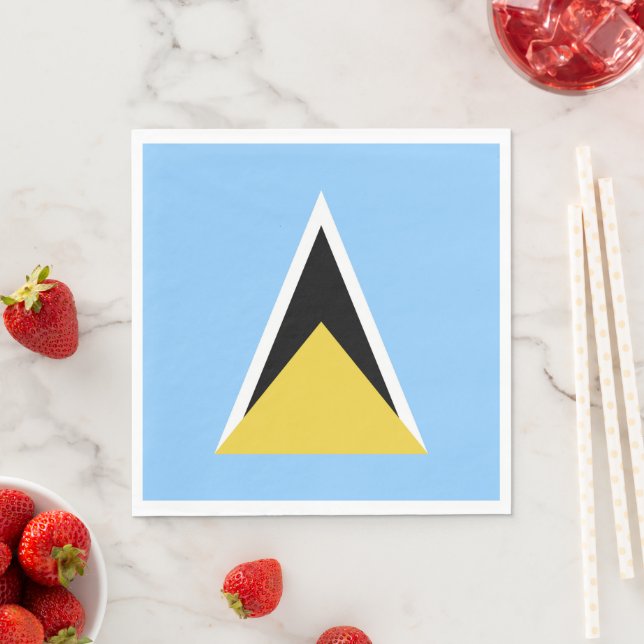 Saint Lucia flag Napkin (Insitu)