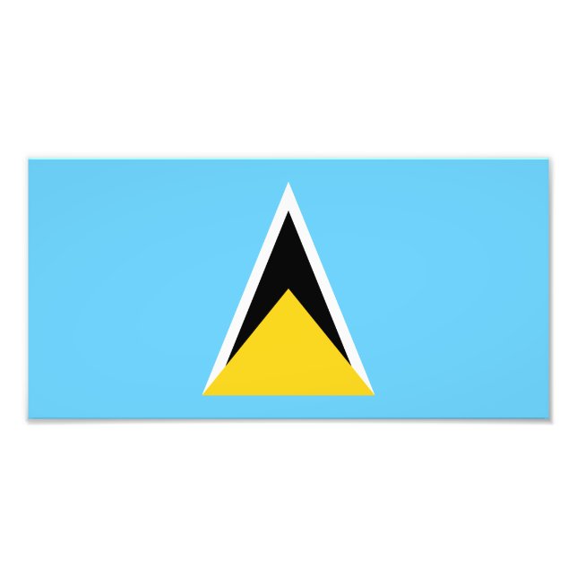 Saint Lucia Flag Photo Print (Front)