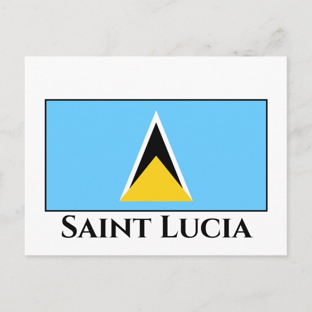 Saint Lucia Flag Postcard (Front)