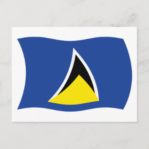 Saint Lucia Flag Postcard