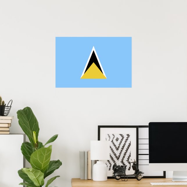 Saint Lucia flag Poster (Home Office)