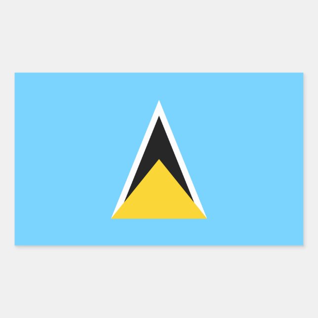 Saint Lucia Flag Rectangular Sticker (Front)