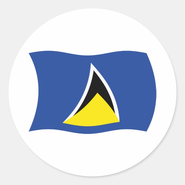 Saint Lucia Flag Sticker (Front)