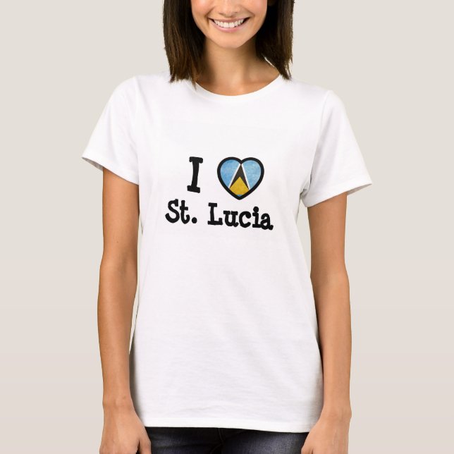 Saint Lucia Flag T-Shirt (Front)