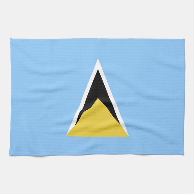Saint Lucia flag Tea Towel (Horizontal)