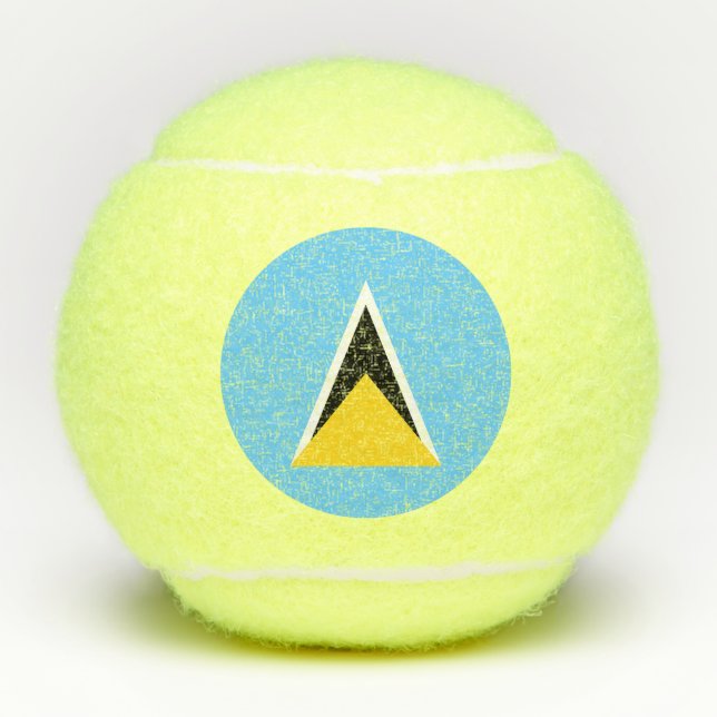 Saint Lucia Flag Tennis Balls (Front)