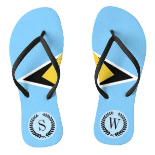 Saint Lucia Flag Thongs