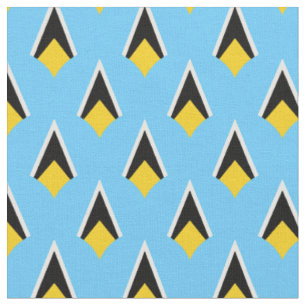 Saint Lucia Flag & Trendy Fabric /fashion, sports