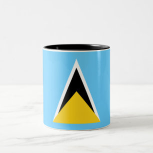 Saint Lucia Flag Two-Tone Coffee Mug