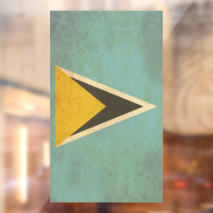 Saint Lucia Flag Vintage Design