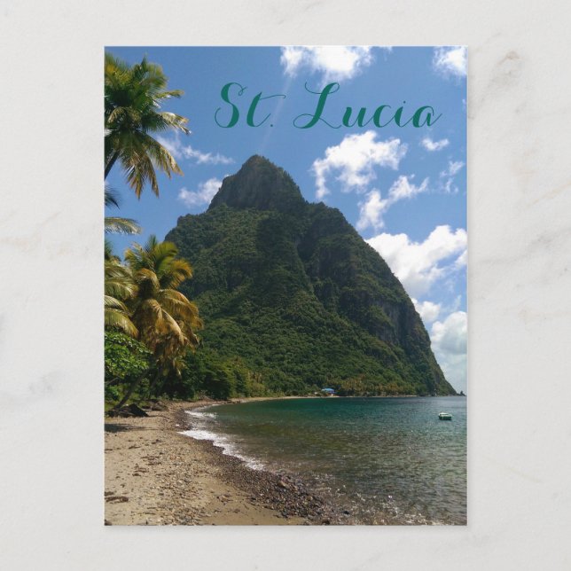 Saint Lucia Gros Piton Postcard (Front)