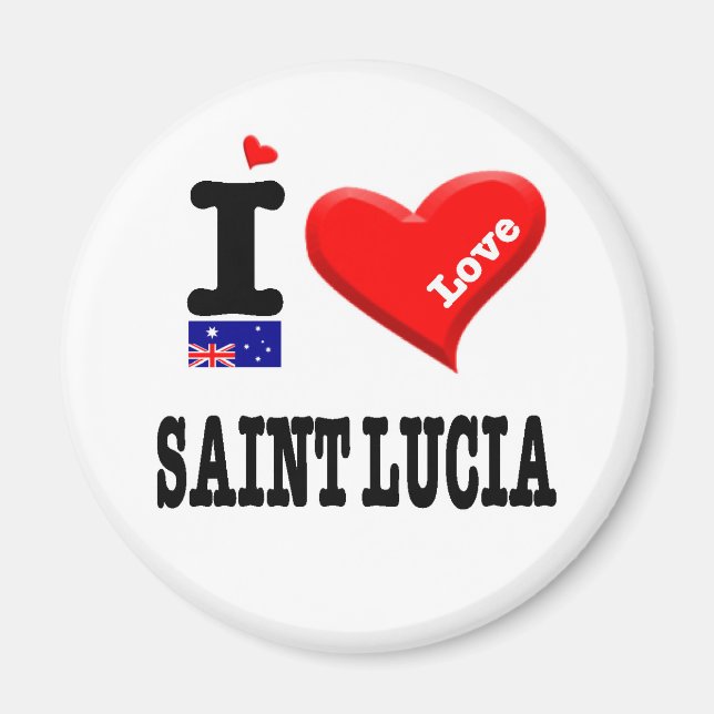 SAINT LUCIA - I Love Magnet (Front)