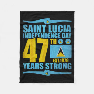Saint lucia independence day st lucia 47th fleece blanket