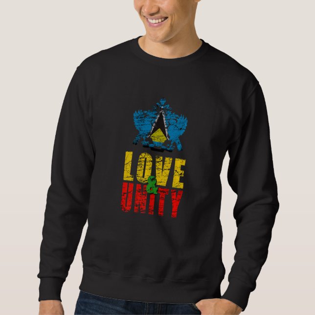 Saint Lucia  Love And Unity Sweatshirt (Front)