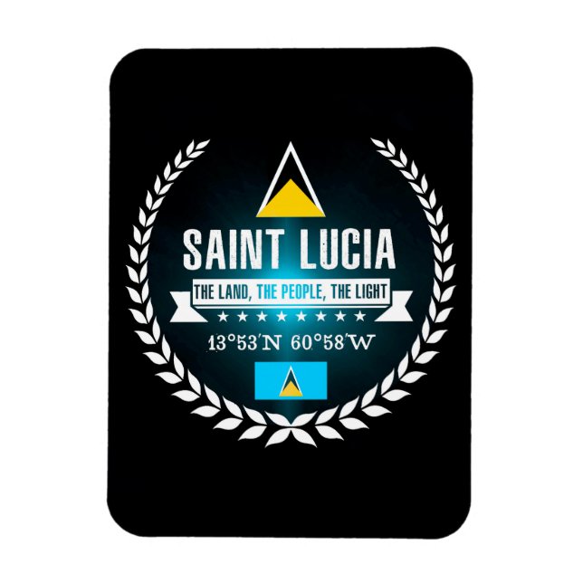 Saint Lucia Magnet (Vertical)