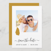 Saint Lucia Map Photo Wedding Save the Date Card