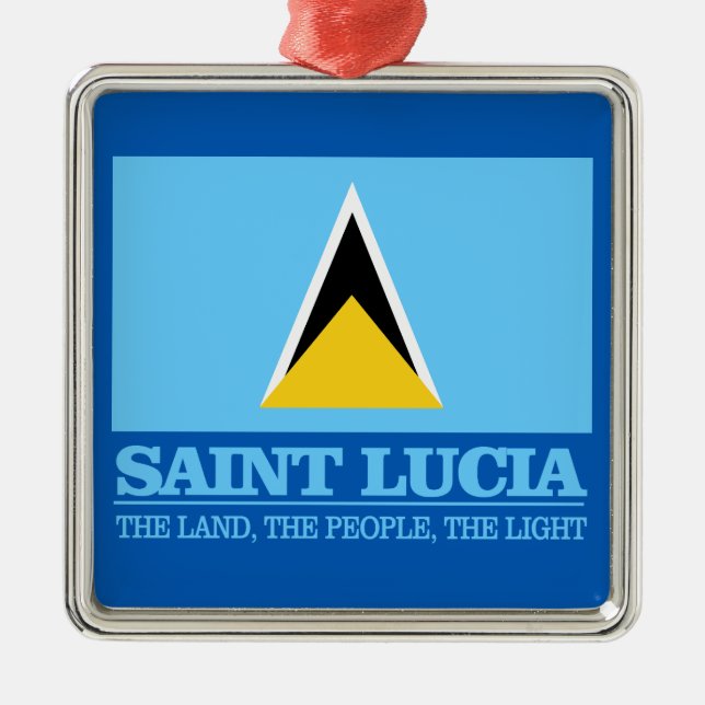 Saint Lucia Metal Ornament (Front)