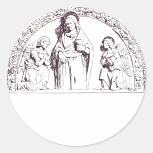 Saint Lucia of Syracuse by Giovanni della Robbia Classic Round Sticker