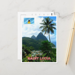 Saint Lucia - Panorama - Postcard