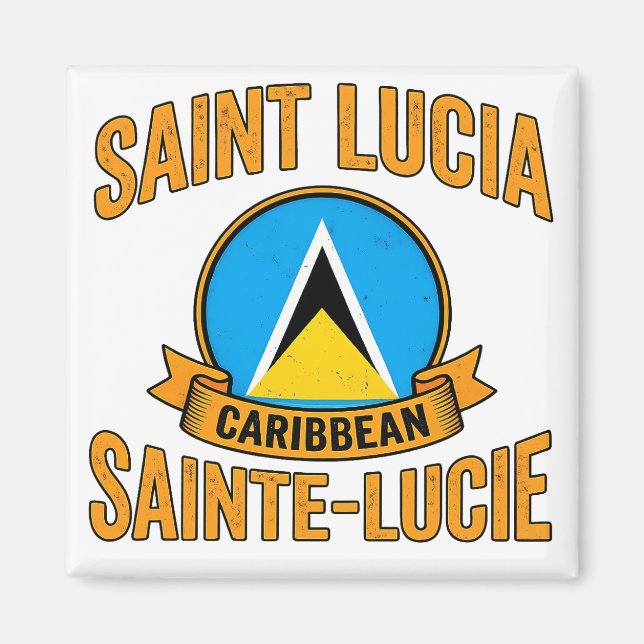 Saint Lucia Saint Lucia Caribbean Magnet (Front)