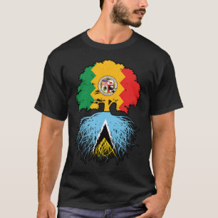 Saint Lucia Saint Lucian Angeleno Los Angeles Tree T-Shirt