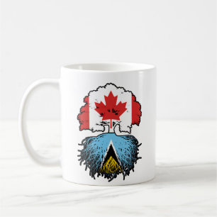 Saint Lucia Saint Lucian Canadian Canada Tree Root Coffee Mug