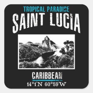 Saint Lucia Square Sticker