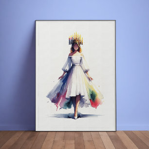 Saint Lucia Watercolor Poster
