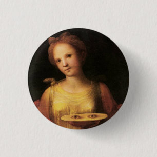 Saint Lucy by Domenico Beccafumi, 1521 3 Cm Round Badge