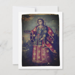 Saint Lucy in the style of Cusco School Holiday Card