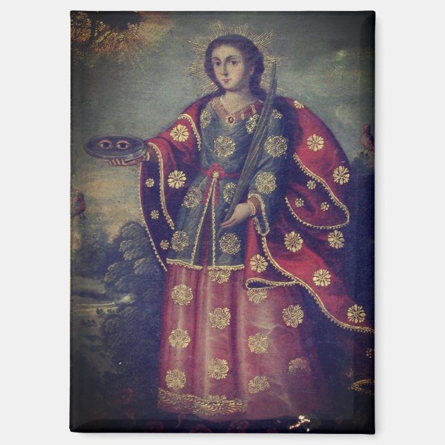 Saint Lucy in the style of Cusco School Magnet (Front)