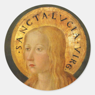 Saint Lucy Lucia c1470 Classic Round Sticker
