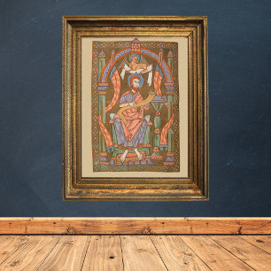Saint Luke the Evangelist Mediaeval Christian Bibl Poster
