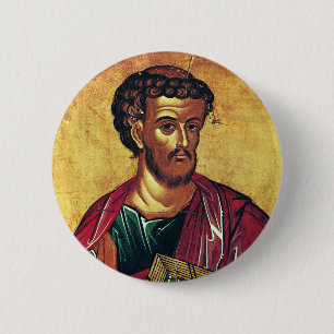 Saint Luke the Evangelist Orthodox icon 6 Cm Round Badge
