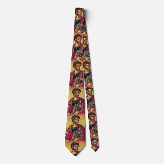 Saint Luke the Evangelist Orthodox icon Tie (Front)