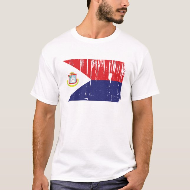 Saint Maarten Flag T-Shirt (Front)