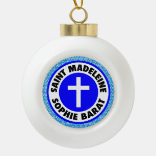 Saint Madeleine Sophie Barat Ceramic Ball Christmas Ornament
