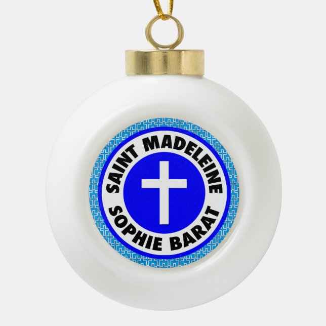 Saint Madeleine Sophie Barat Ceramic Ball Christmas Ornament (Front)