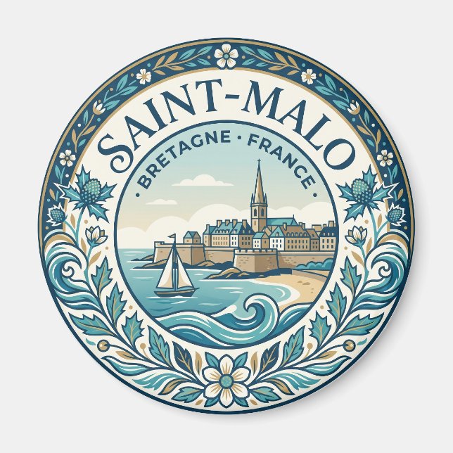 Saint-Malo France Magnet (Front)