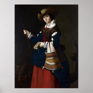 Saint Margaret as a shepherdess Poster