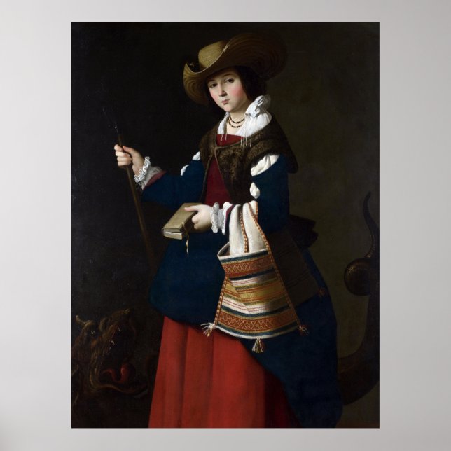 Saint Margaret as a shepherdess Poster (Front)