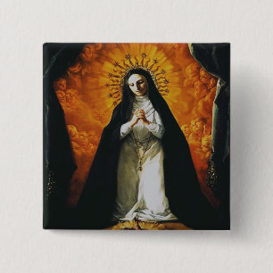 Saint Margaret Mary Alacoque 15 Cm Square Badge