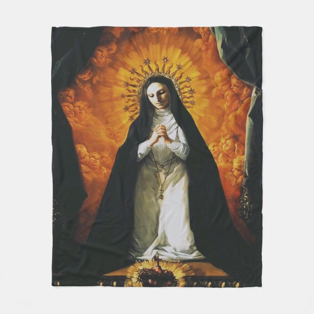 Saint Margaret Mary Alacoque Fleece Blanket (Front)