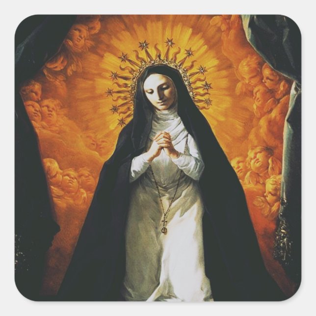 Saint Margaret Mary Alacoque Square Sticker (Front)